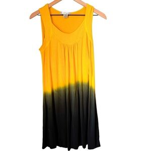 WD NY Lightweight Beachy Ombré Yellow Knee Length Dress Size Medium